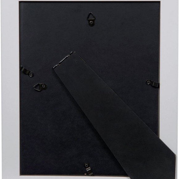 Blue Mums in 8x10 Flat White Tabletop/Wall Frame, Double Mat, 5x7 interior - Picture 4 of 4